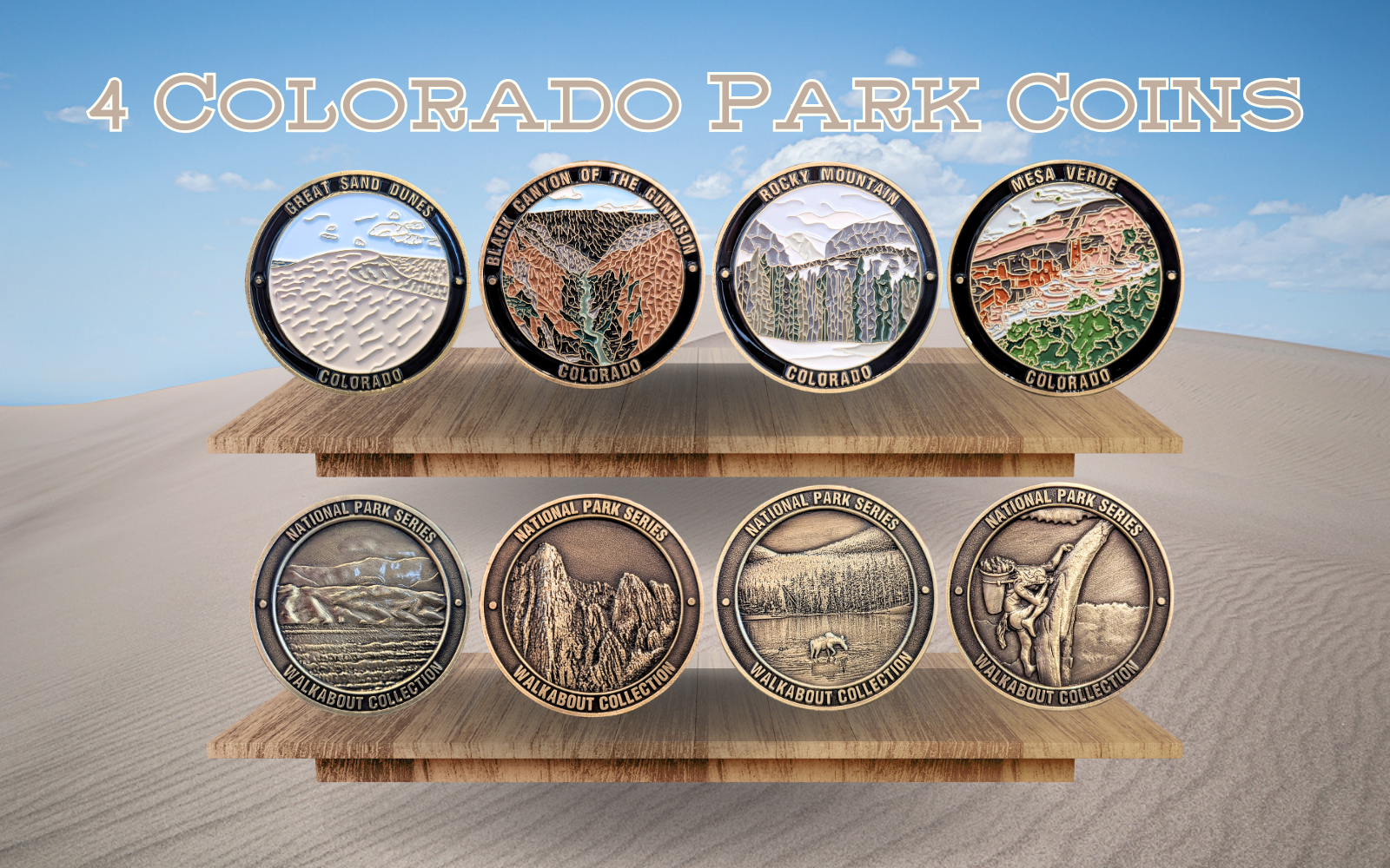 Colorado National Parks Bundle Challenge Coins Walkabout